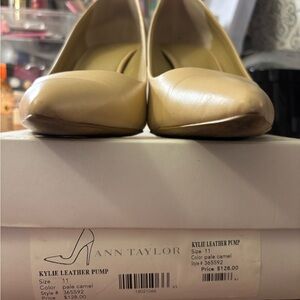 Ann Taylor Kylie Leather Heels - Camel